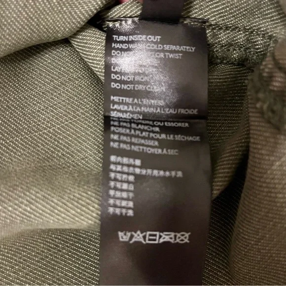 Anthropologie Olive Green and Bronze Sequin Button Down Shirt Size 8 - Picture 15 of 16